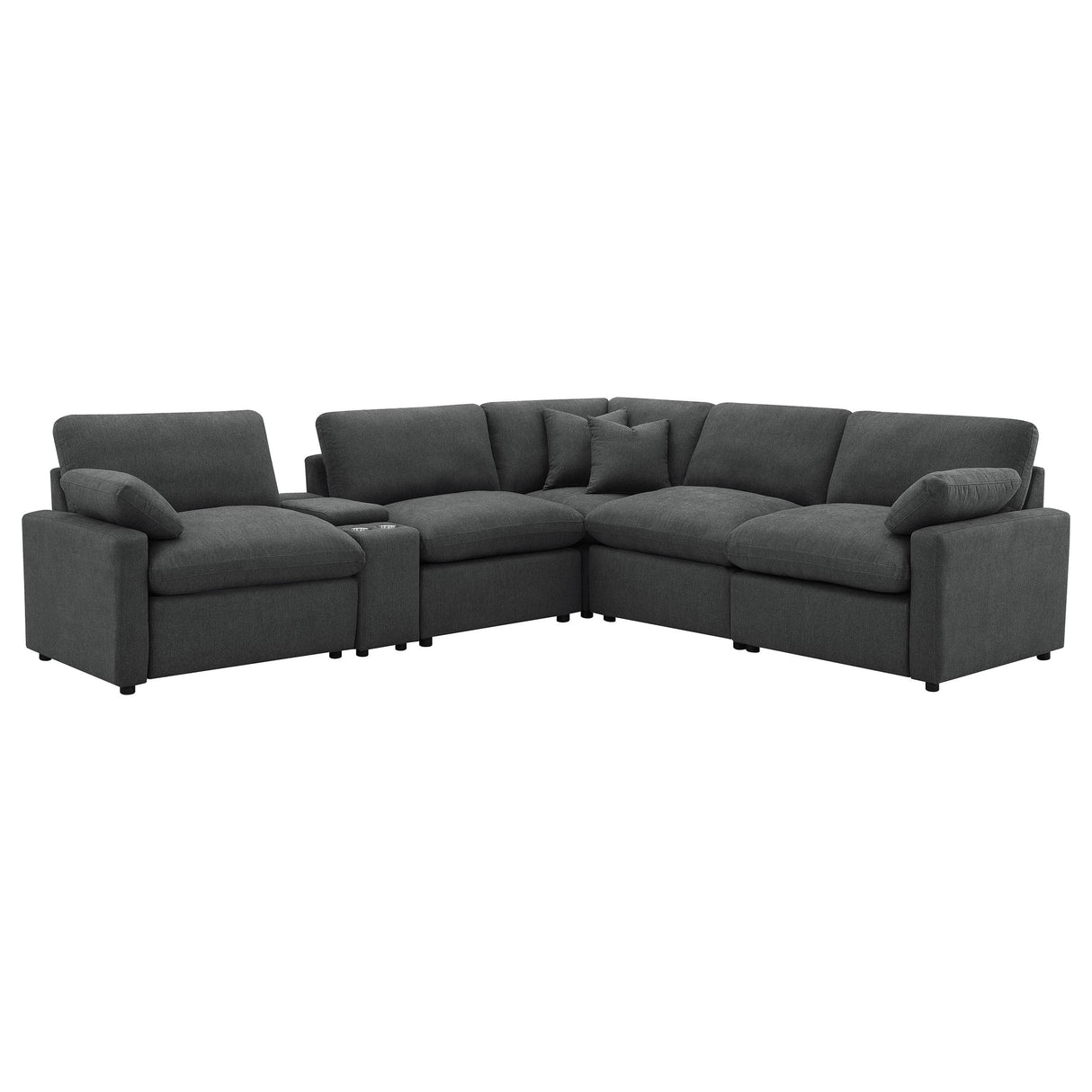 Coaster Furniture Collins 609530P-SET 6-piece Modular Power Reclining Sectional - Dark Grey IMAGE 7