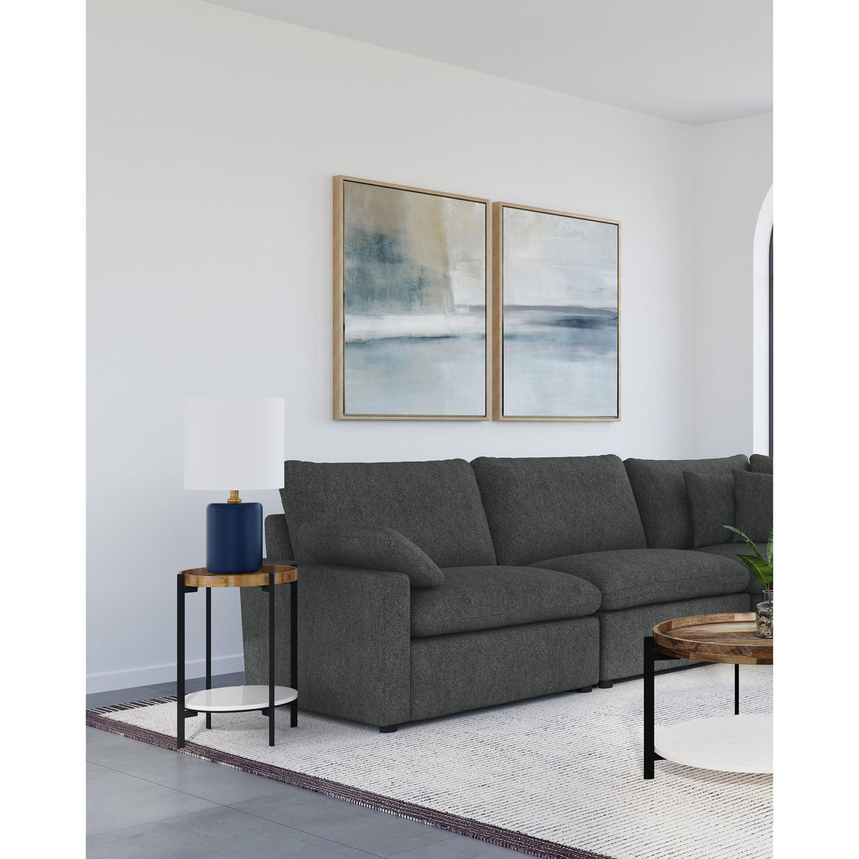 Coaster Furniture Collins 609530RRP Modular RAF Power Recliner - Dark Grey IMAGE 2