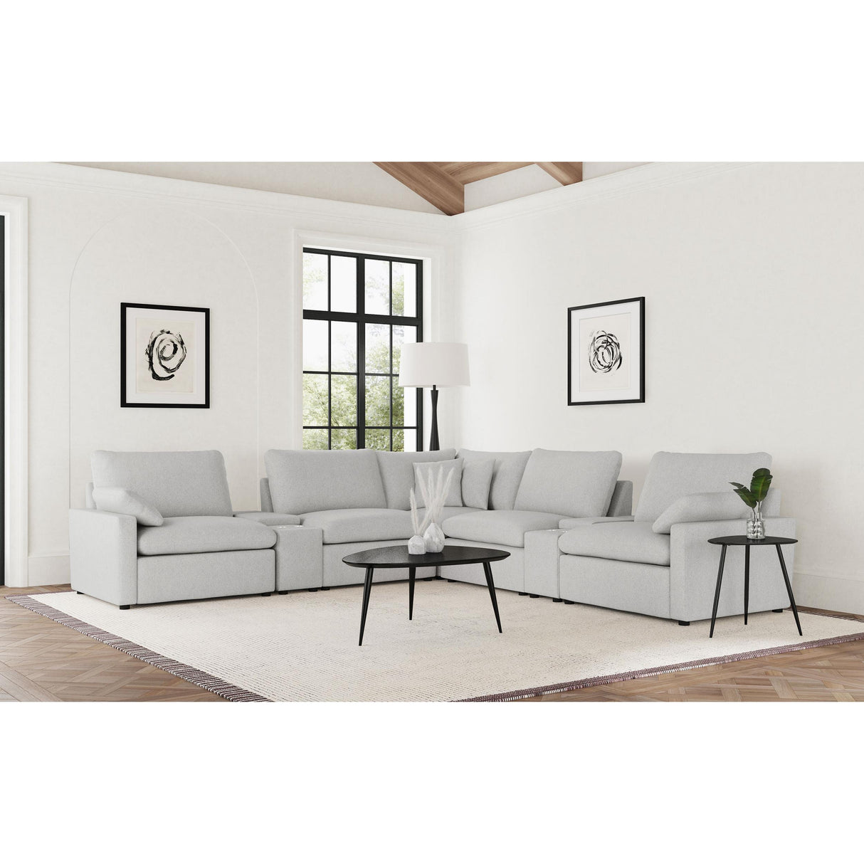Coaster Furniture Collins 609560P-SETA 7-piece Modular Power Reclining Sectional - Grey IMAGE 3