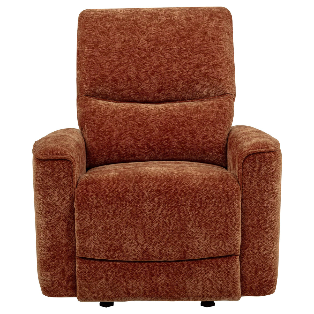 Coaster Furniture Navarro 609576 Chenille Upholstered Glider Recliner - Burnt Orange IMAGE 4