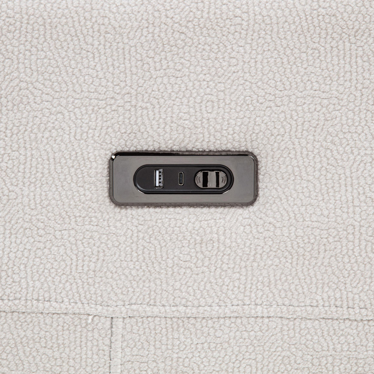 Coaster Furniture Kennett 610153P Chenille Upholstered Power Recliner Chair - Ivory IMAGE 2