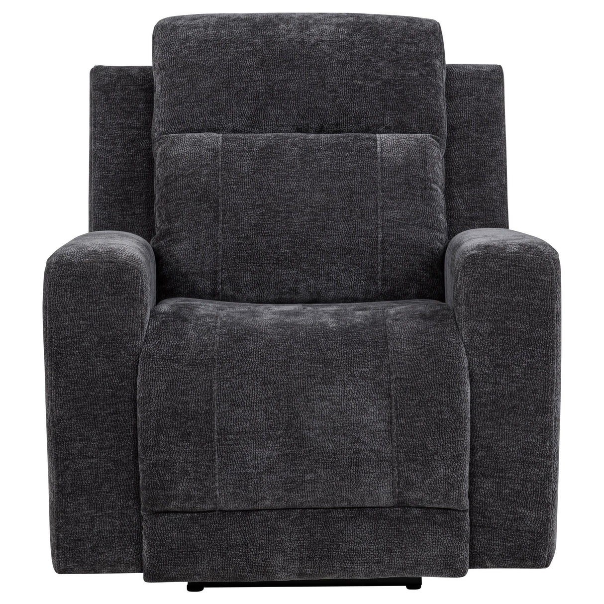 Coaster Furniture Kennett 610156P Chenille Upholstered Power Recliner Chair - Dark Grey IMAGE 1