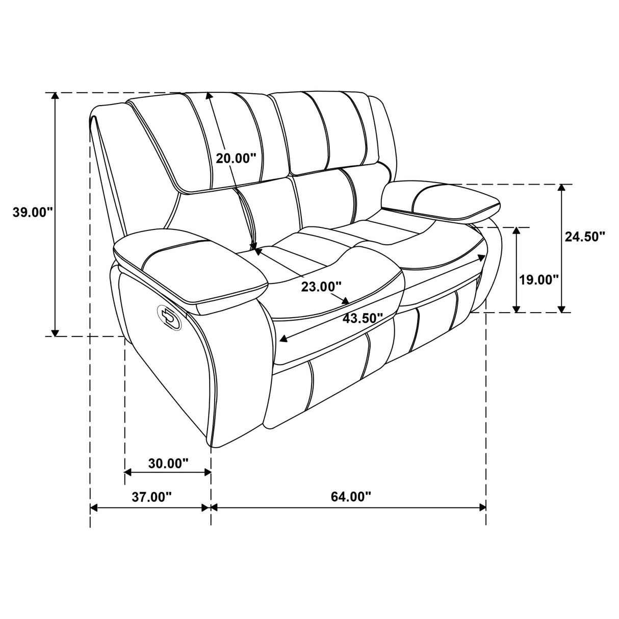 Coaster Furniture Camila 610248 Upholstered Motion Reclining Loveseat - White IMAGE 10