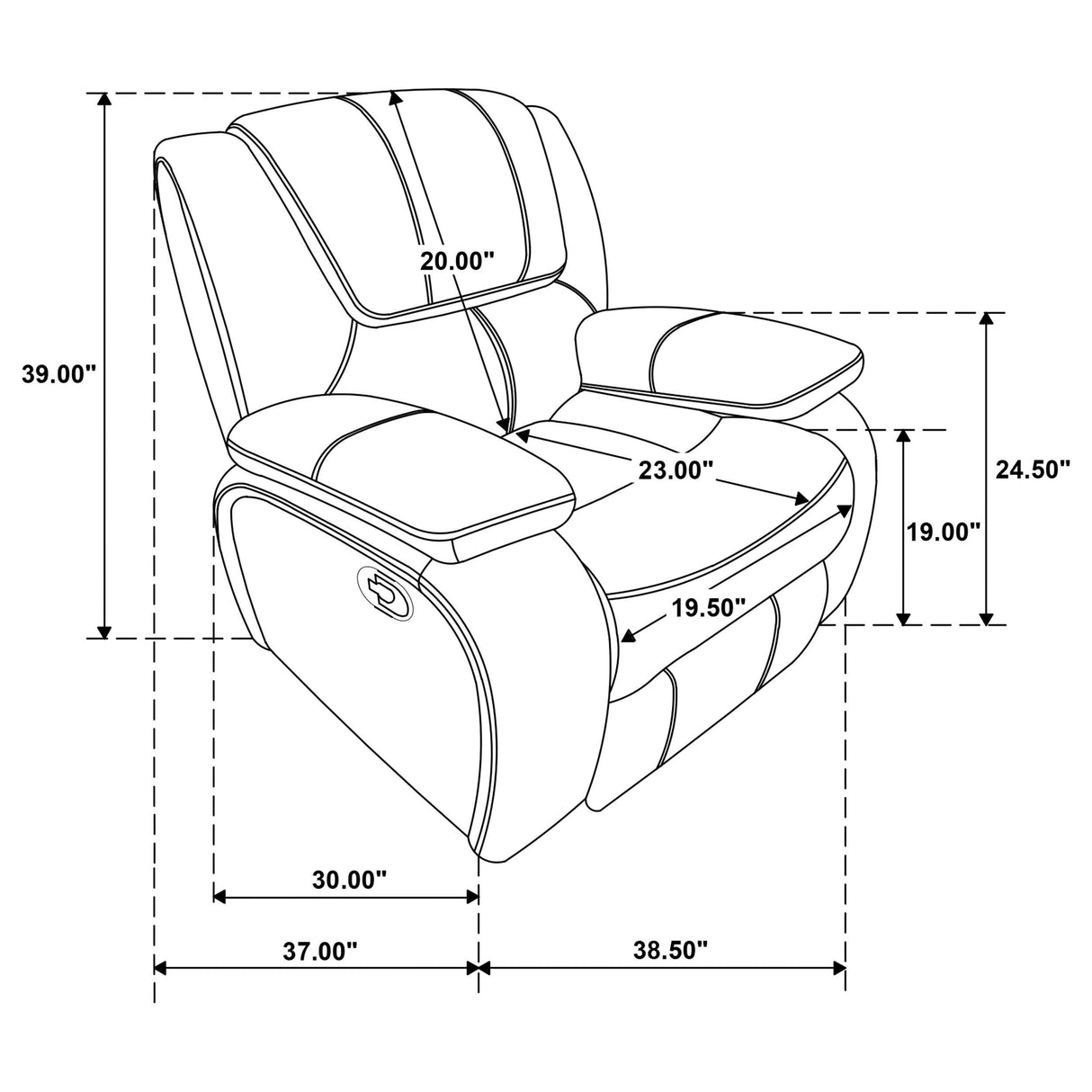 Coaster Furniture Camila 610249 Upholstered Glider Recliner Chair - White IMAGE 10