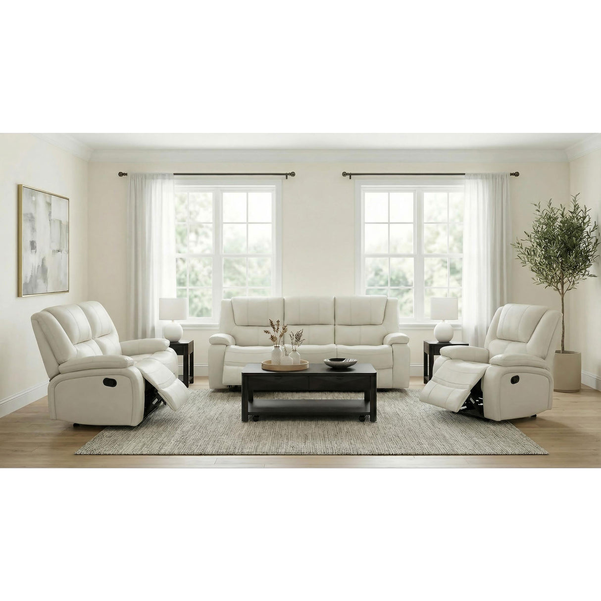 Coaster Furniture Camila 610249 Upholstered Glider Recliner Chair - White IMAGE 11