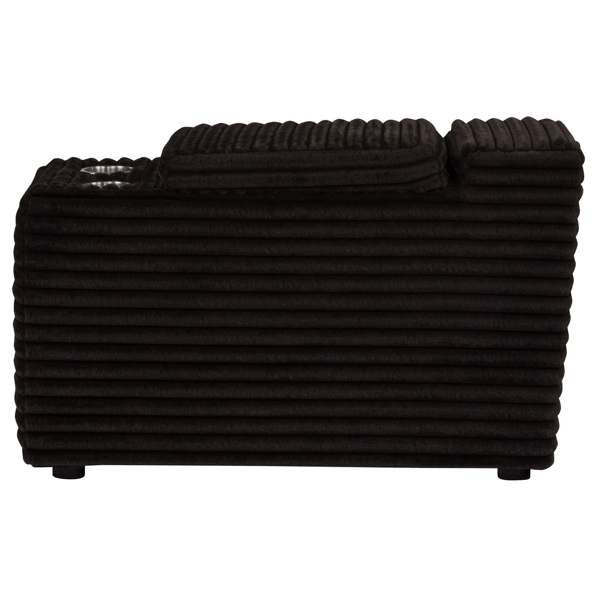 Coaster Furniture Collins 610350CON Upholstered Modular Storage Console - Chocolate Brown IMAGE 3