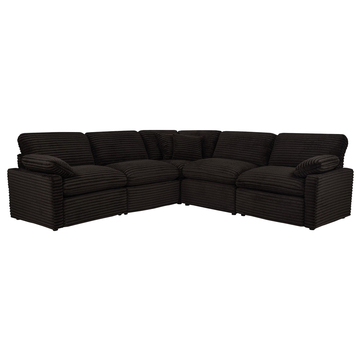 Coaster Furniture Collins 610350P 5-piece Modular Power Reclining Sectional - Chocolate Brown IMAGE 3