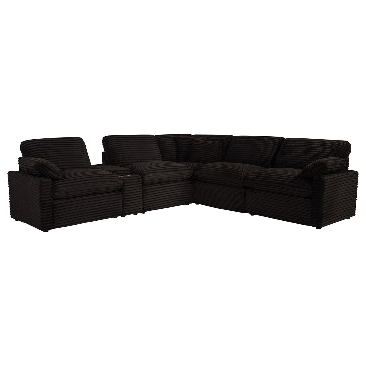 Coaster Furniture Collins 610350P-SET 6-piece Modular Power Reclining Sectional - Chocolate Brown IMAGE 1