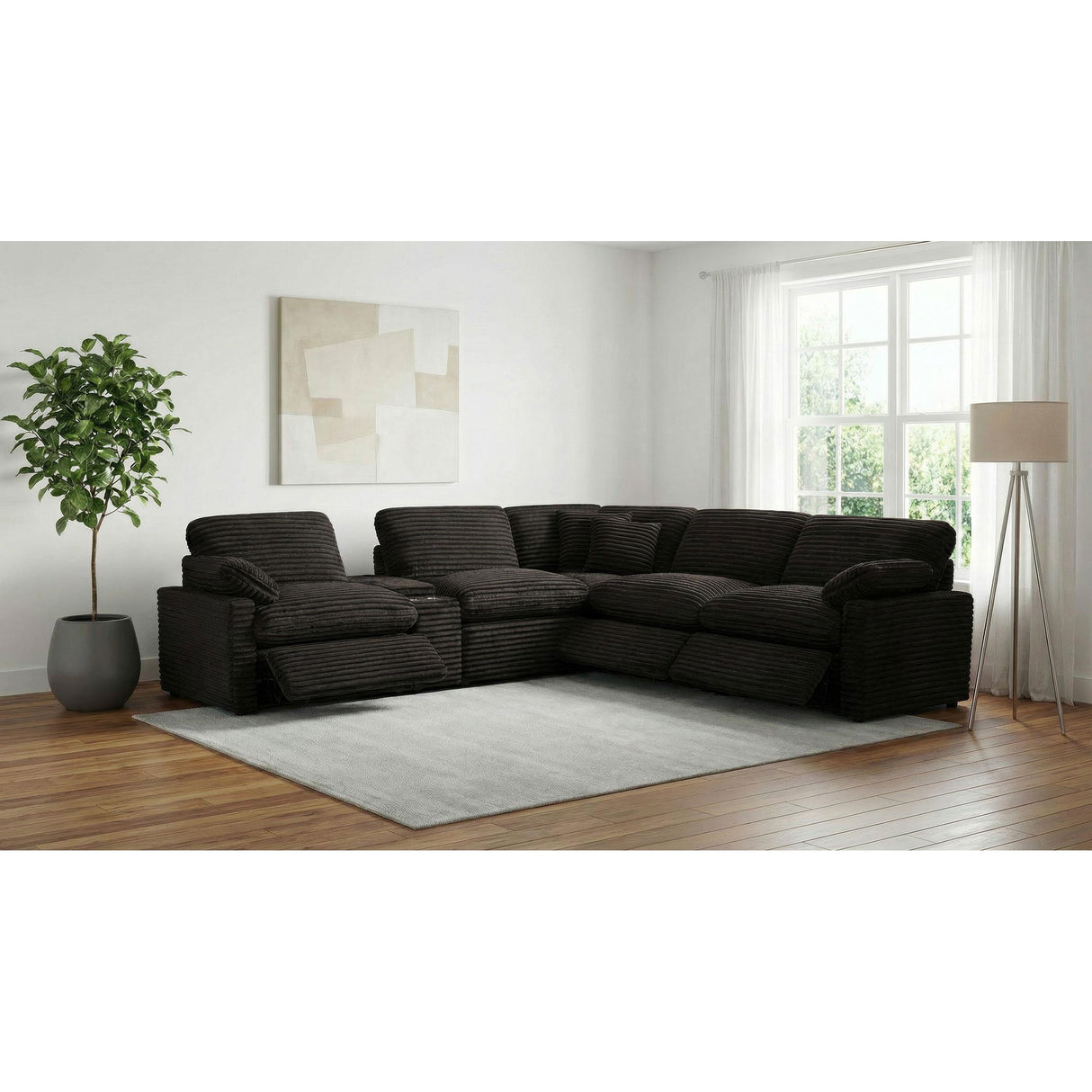 Coaster Furniture Collins 610350P-SET 6-piece Modular Power Reclining Sectional - Chocolate Brown IMAGE 6