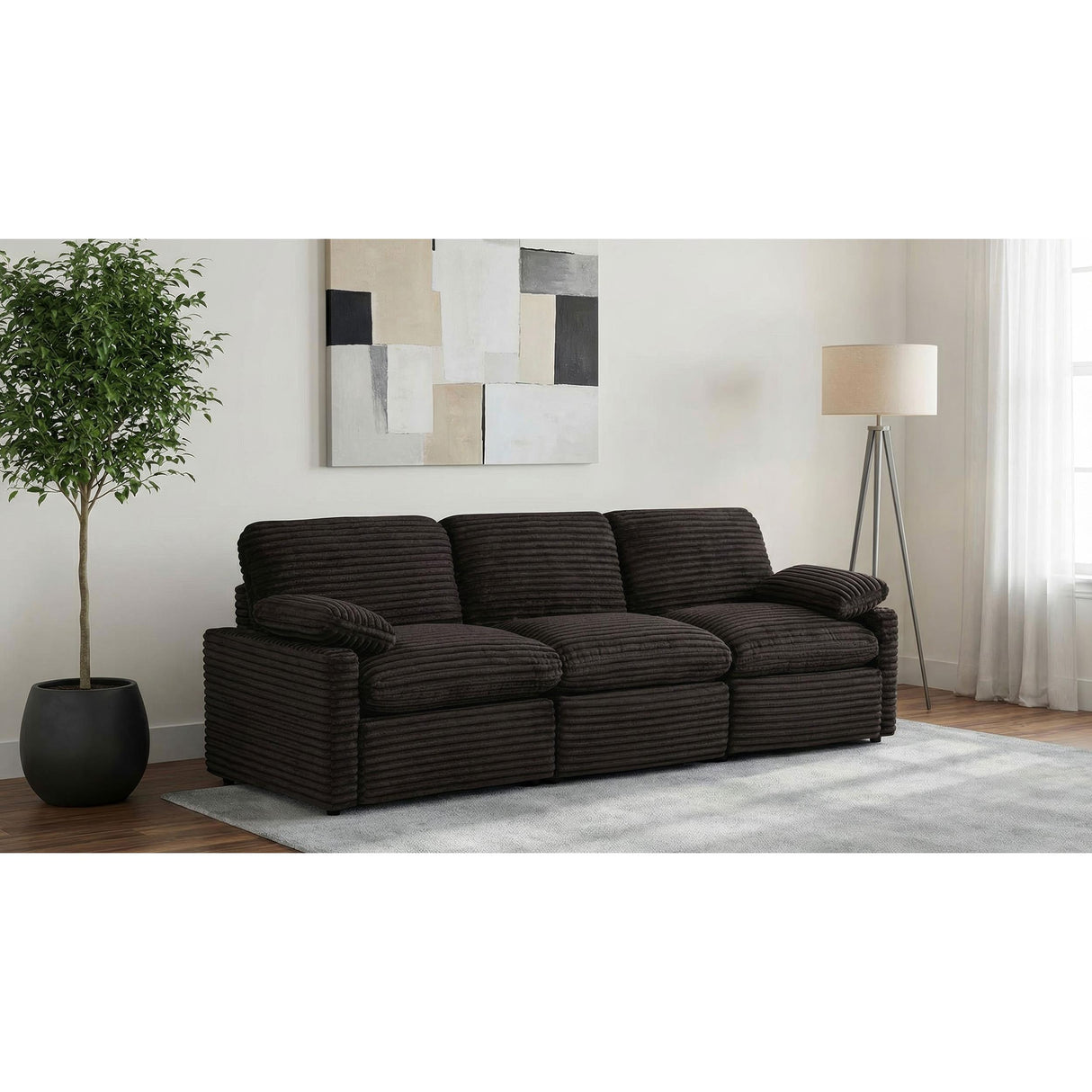 Coaster Furniture Collins 610351P Modular Power Sofa - Chocolate Brown IMAGE 4