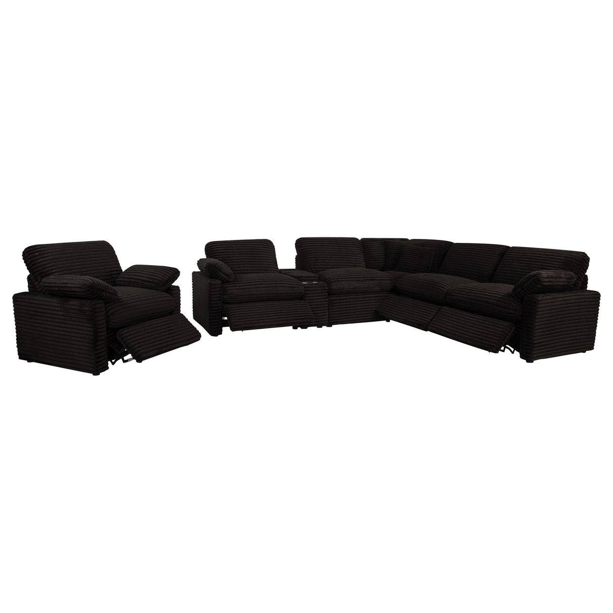 Coaster Furniture Collins 610353P Upholstered Power Recliner Chair - Chocolate Brown IMAGE 11