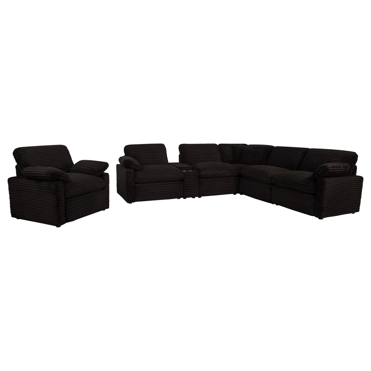 Coaster Furniture Collins 610353P Upholstered Power Recliner Chair - Chocolate Brown IMAGE 8