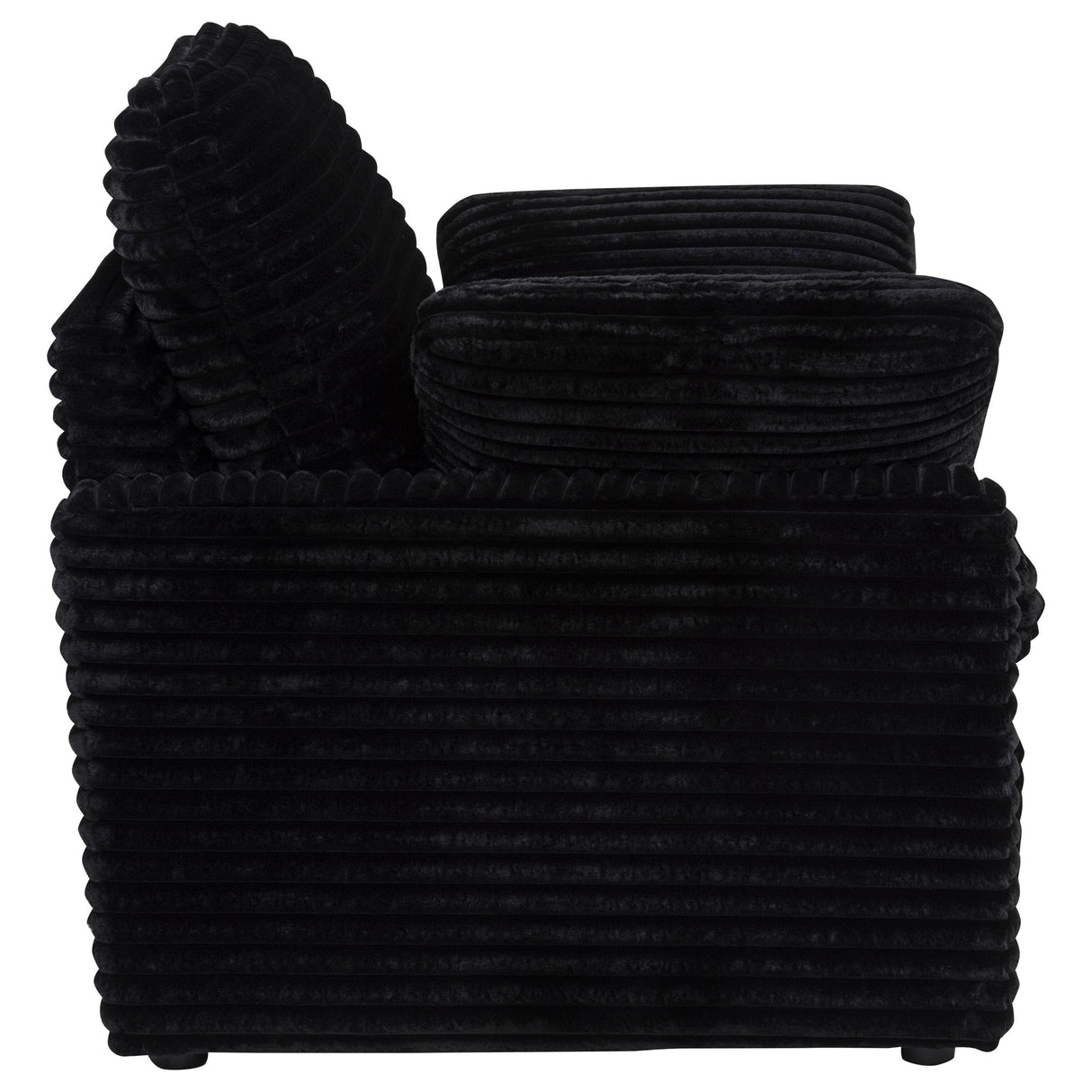 Coaster Furniture Collins 610363P Upholstered Power Recliner Chair - Black IMAGE 2