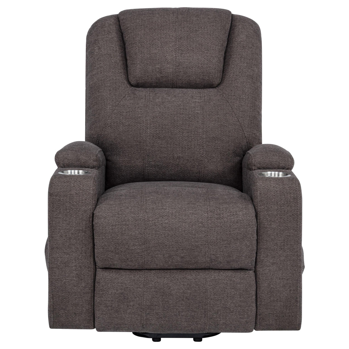 Coaster Furniture Louie 610463P Chenille Upholstered Power Lift Massage Chair - Brown IMAGE 7