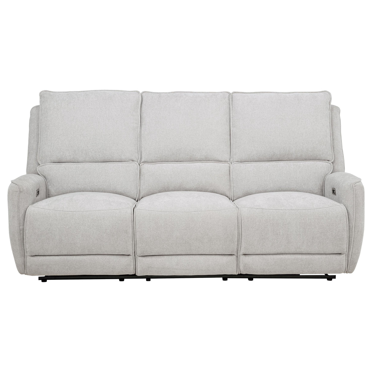 Coaster Furniture Sylmar 610521P Chenille Upholstered Power Reclining Sofa - Dove Grey IMAGE 4