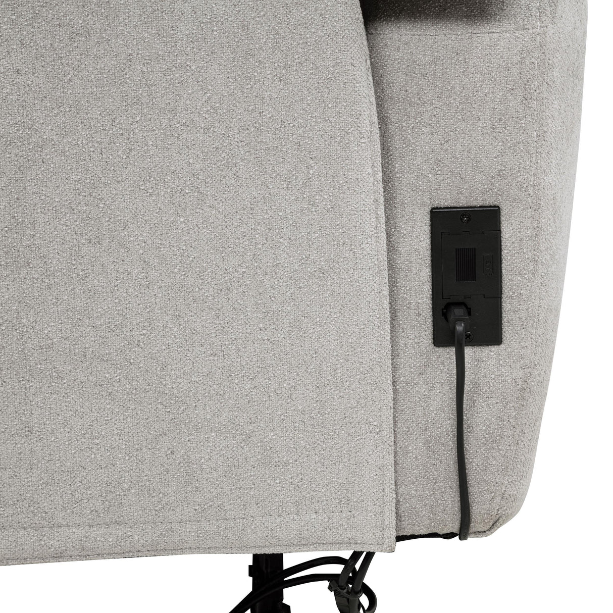 Coaster Furniture Sylmar 610522P Chenille Upholstered Power Reclining Loveseat - Dove Grey IMAGE 12