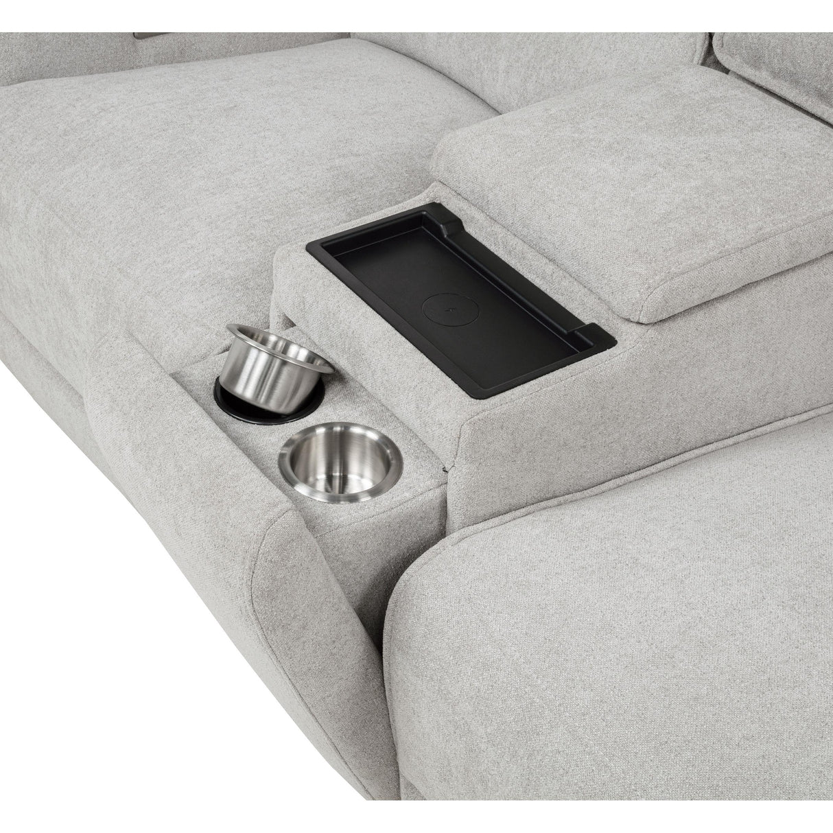 Coaster Furniture Sylmar 610522P Chenille Upholstered Power Reclining Loveseat - Dove Grey IMAGE 13