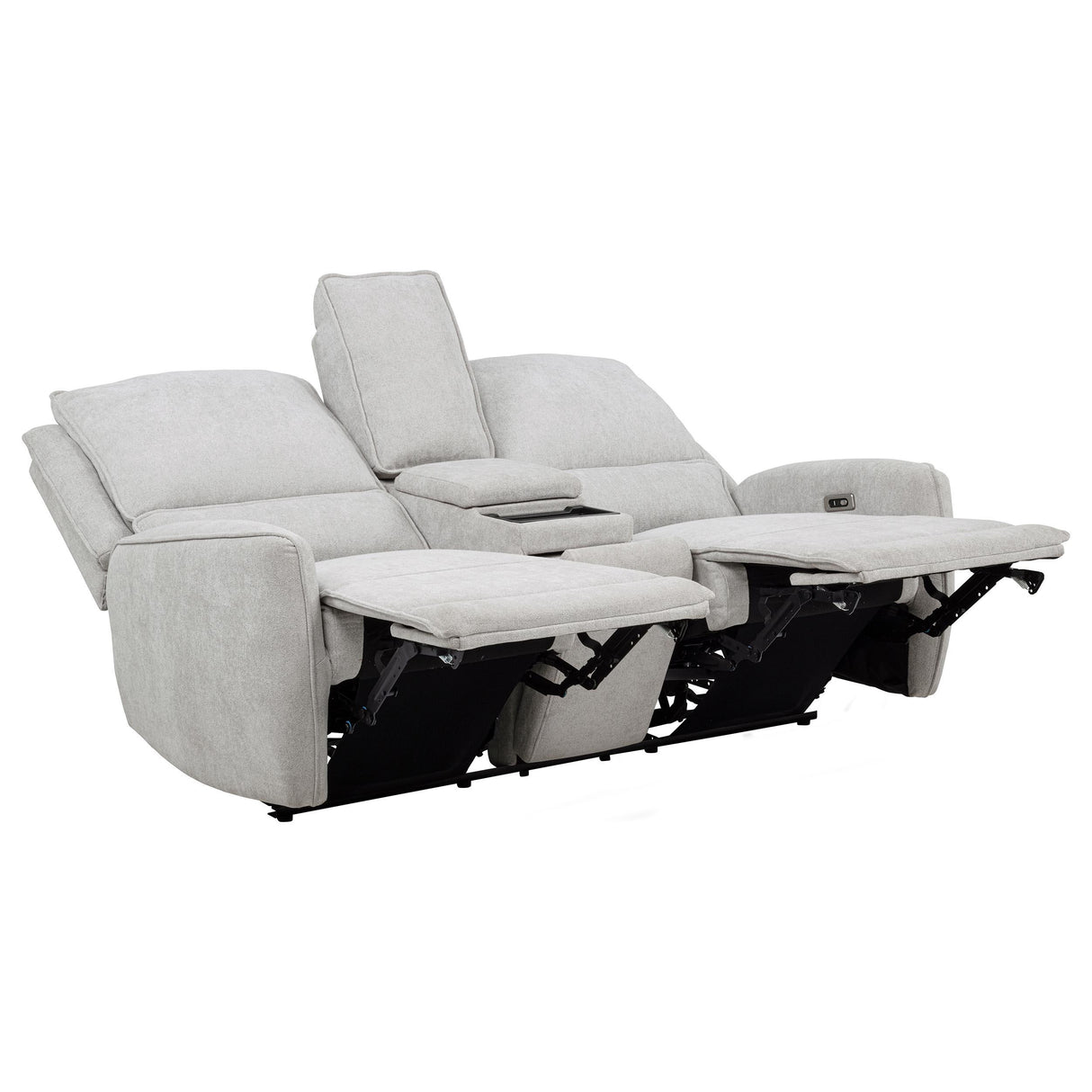 Coaster Furniture Sylmar 610522P Chenille Upholstered Power Reclining Loveseat - Dove Grey IMAGE 16
