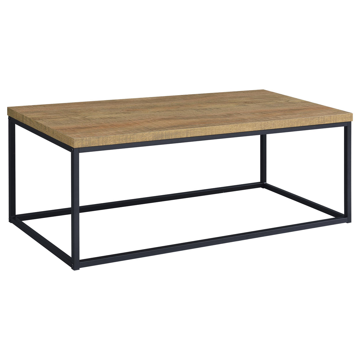 Coaster Furniture Straden 700144 3-piece Engineered Wood Coffee Table Set - Mango/Black IMAGE 2