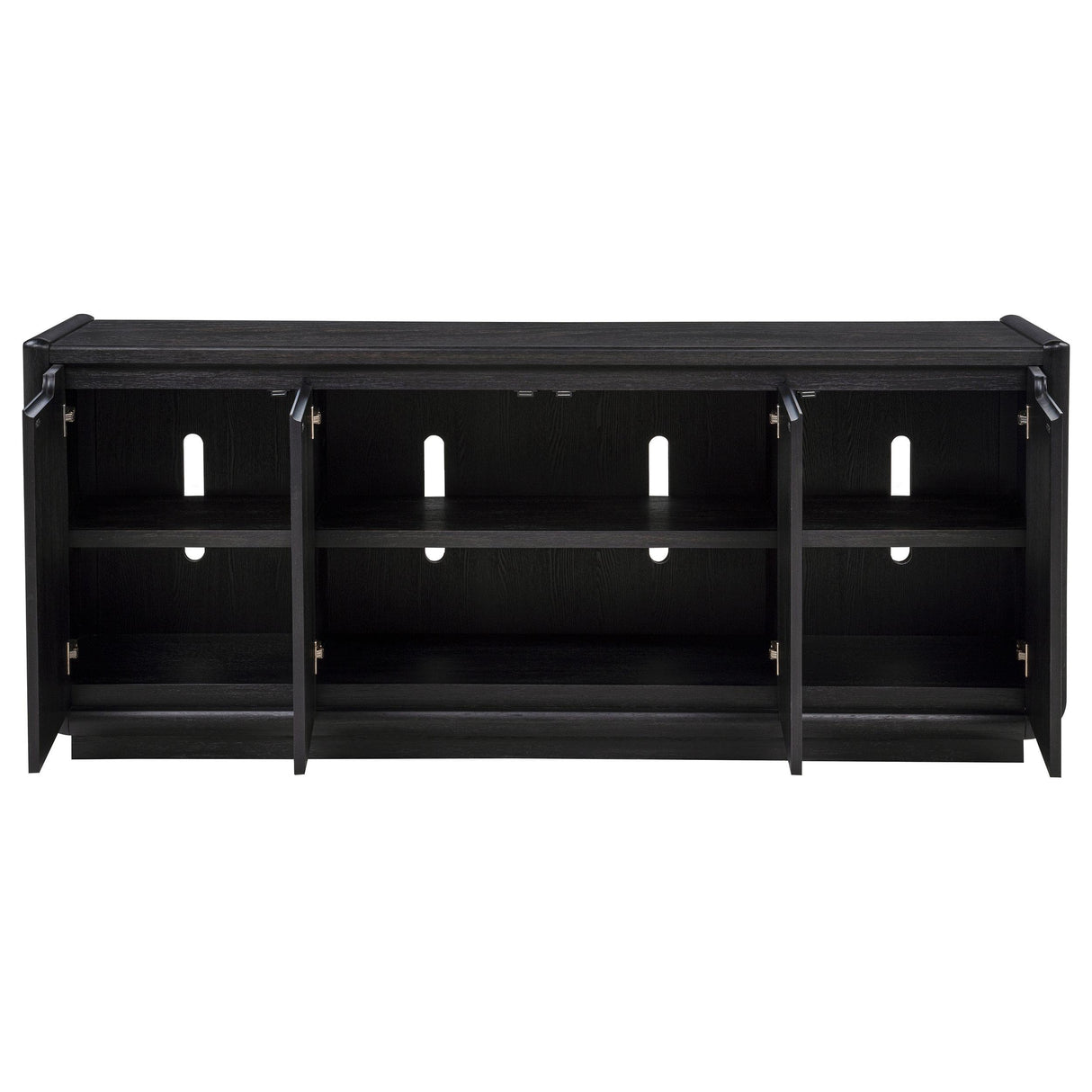 Coaster Furniture Leandro 704633 72-inch 4-door TV Stand Media Console - Burnished Black IMAGE 9