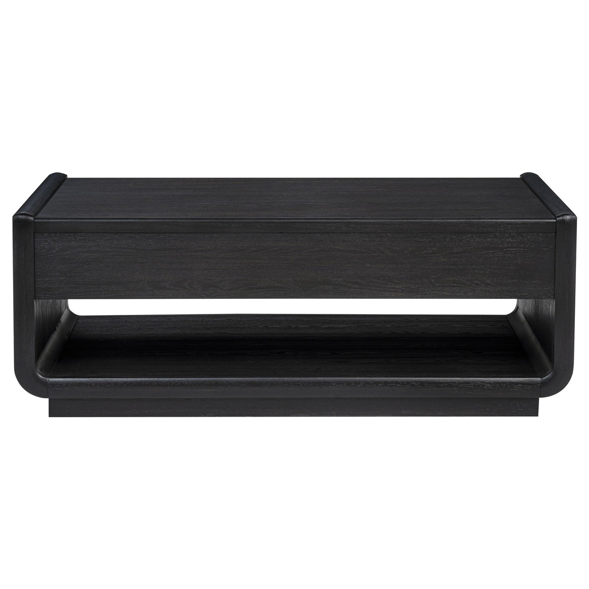 Coaster Furniture Leandro 704638 2-drawer Wood Coffee Table - Burnished Black IMAGE 8