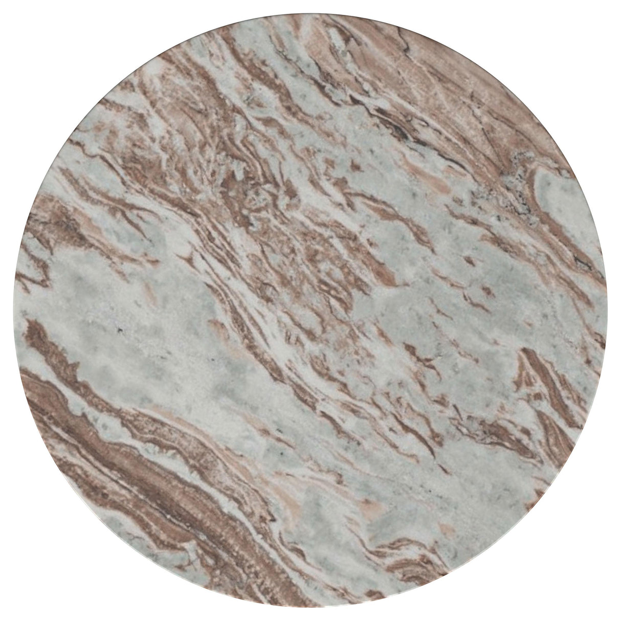 Coaster Furniture Jenna 706167 Round Marble Top Mango Wood End Table - Brown IMAGE 5