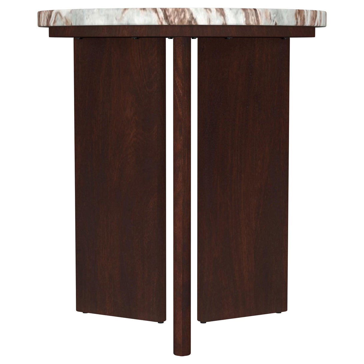 Coaster Furniture Jenna 706168-S2 2-piece Round Marble Top Coffee Table Set - Brown IMAGE 10