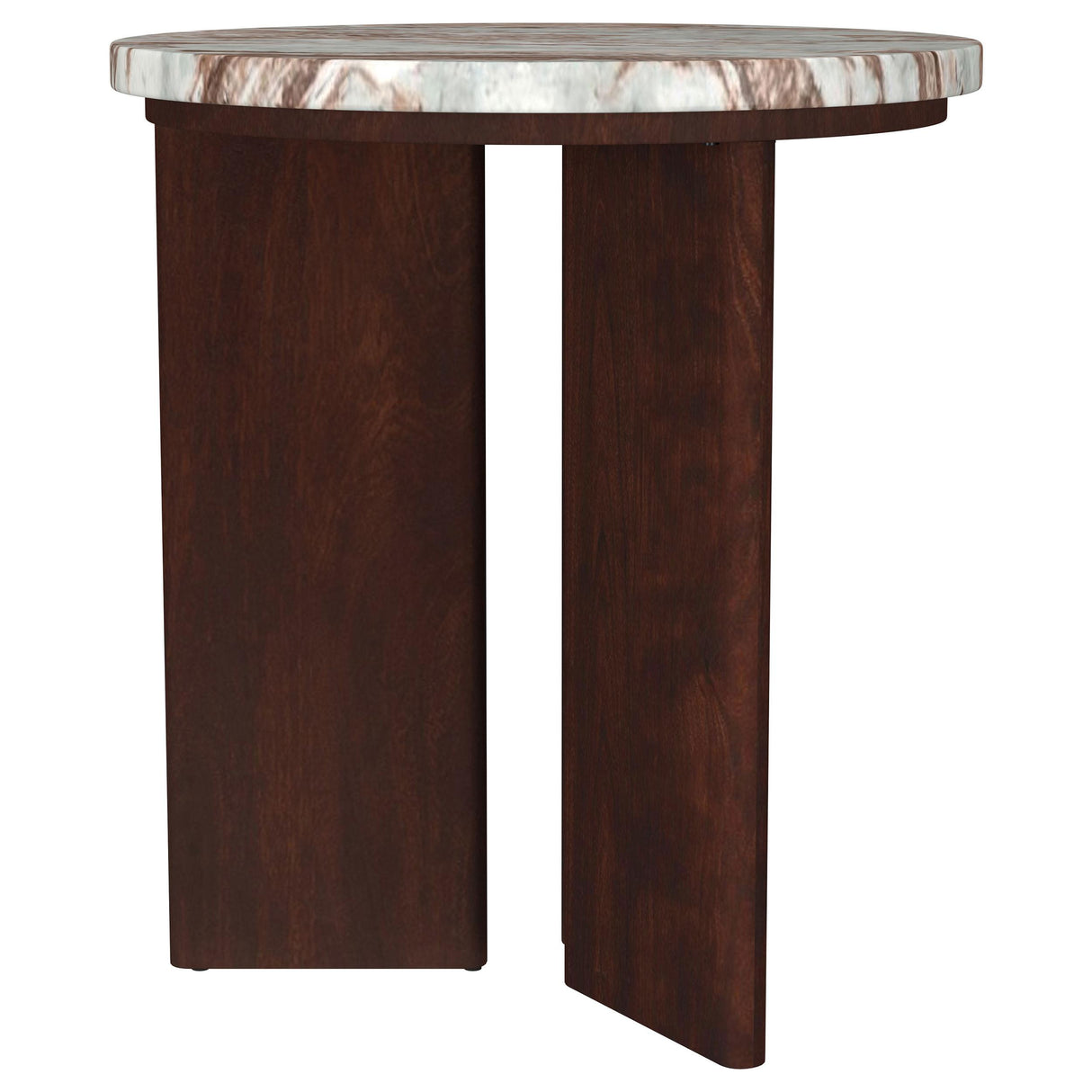 Coaster Furniture Jenna 706168-S2 2-piece Round Marble Top Coffee Table Set - Brown IMAGE 7