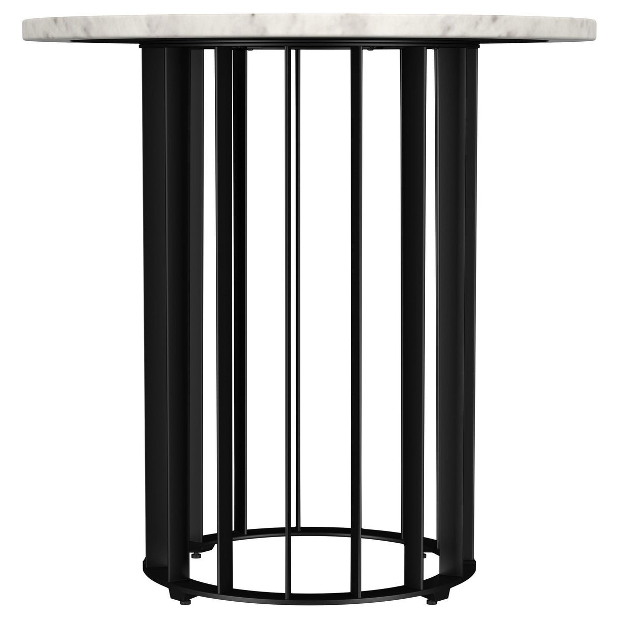 Coaster Furniture Haven 706208-S2 2-piece Round Marble Coffee and End Table Set - Black IMAGE 4