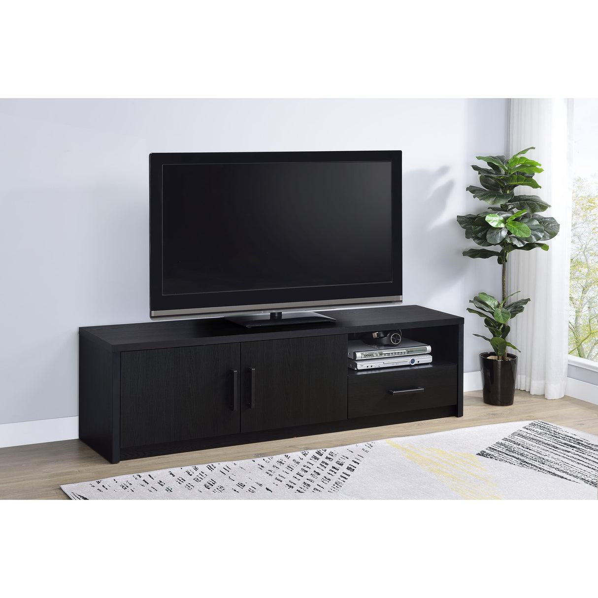 Coaster Furniture Murray 706213 70-inch 2-door TV Stand Media Console - Black IMAGE 6
