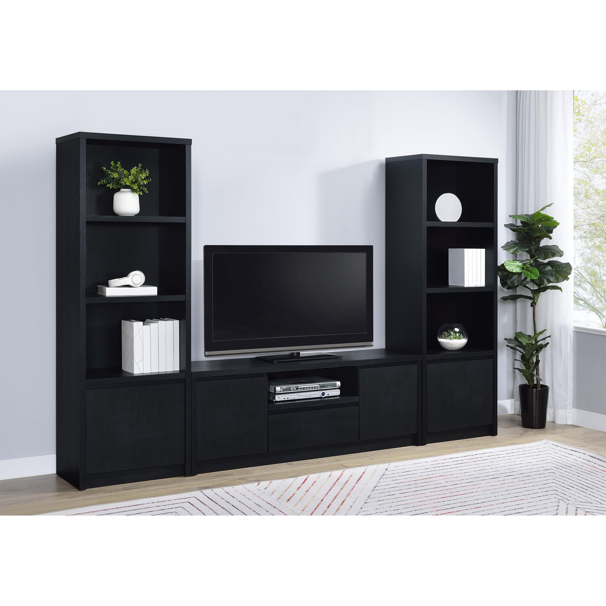 Coaster Furniture Winfield 706222 60-inch 2-door TV Stand Media Console - Black IMAGE 12