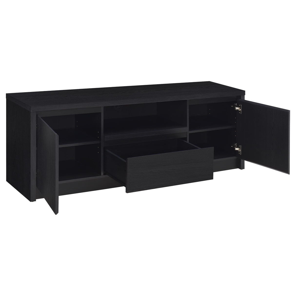 Coaster Furniture Winfield 706222-SET 3-piece Entertainment Center 60-inch TV Stand - Black IMAGE 9