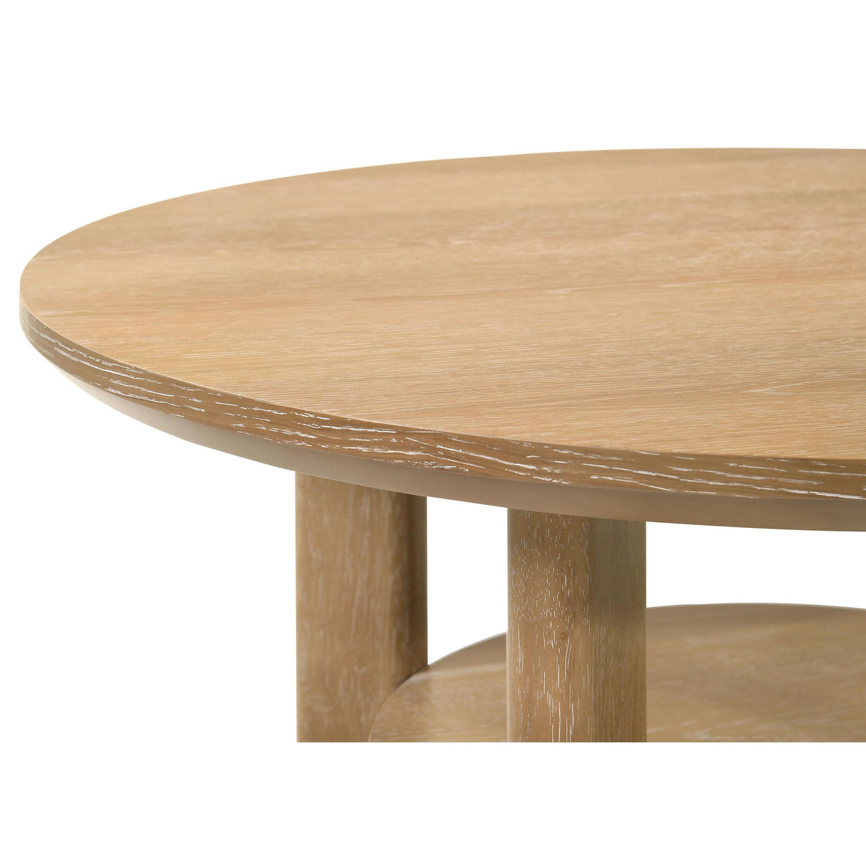 Coaster Furniture Ottowa 706298 36-inch Round Wood Coffee Table - Light Oak IMAGE 8