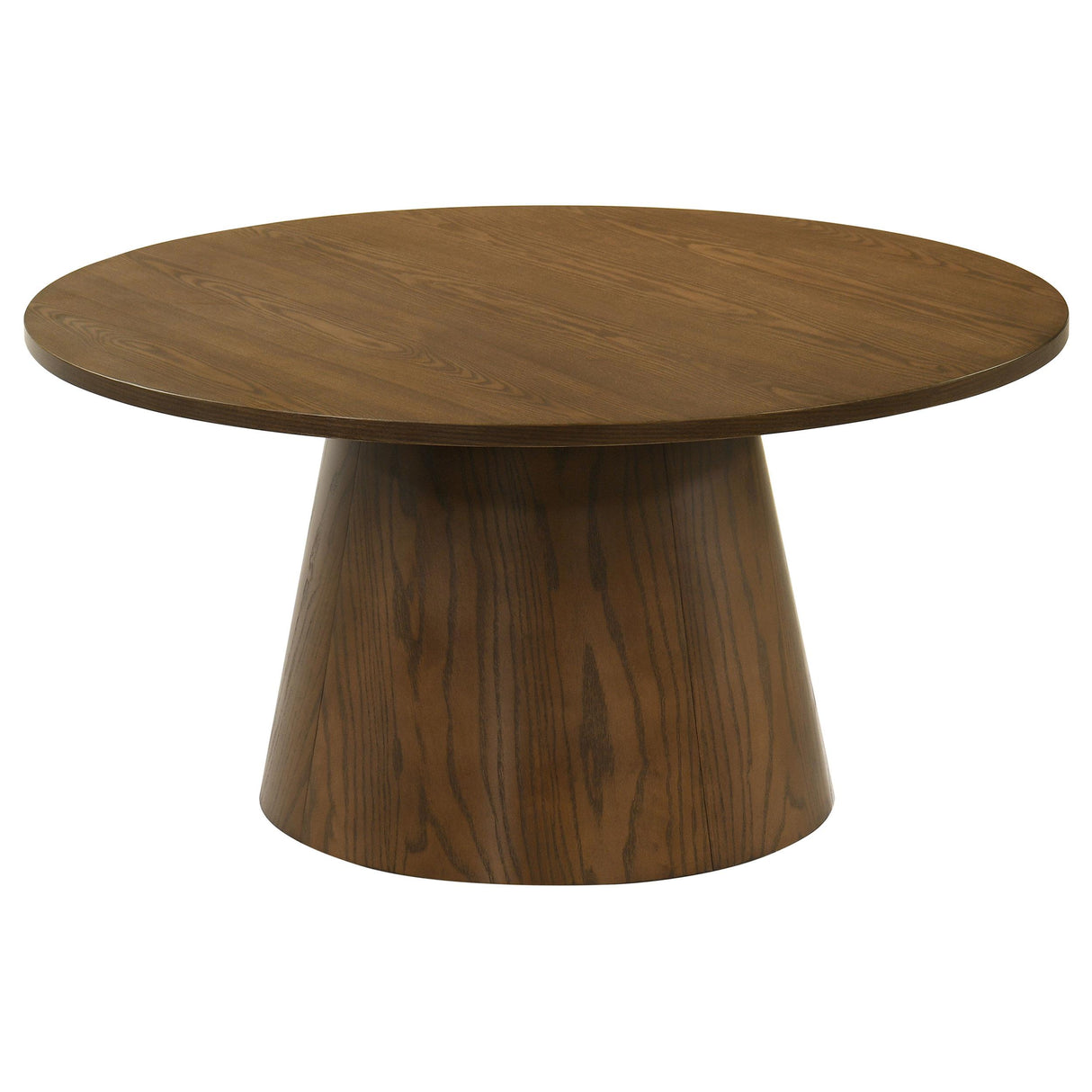 Coaster Furniture Franklin 706438-S3 3-piece Round Pedestal Coffee Table Set - Dark Brown IMAGE 6