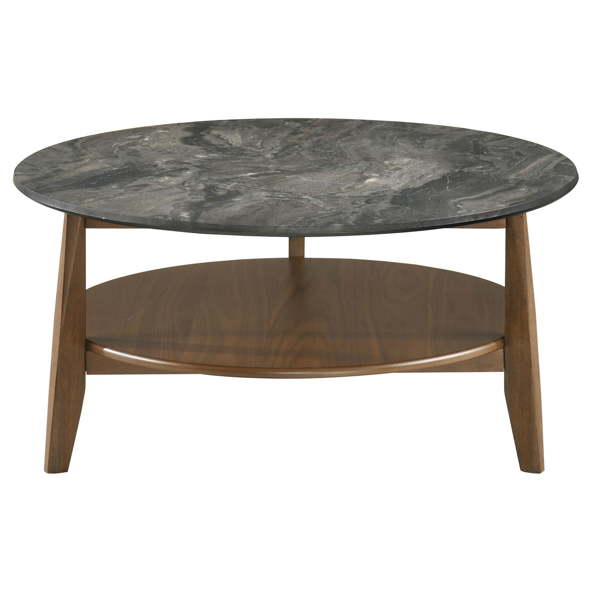 Coaster Furniture Bradley 706458-S3 3-Piece Round SmartTop Coffee Table Set Smokey and Brown - Smokey Grey/Brown IMAGE 8