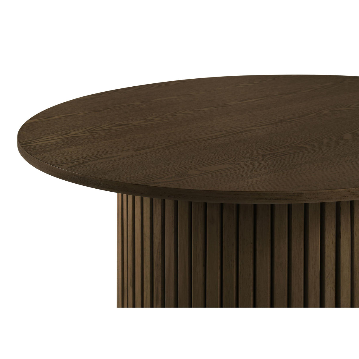 Coaster Furniture Hamlyn 706518-S3 3-piece Round Fluted Coffee and End Table Set - Walnut IMAGE 3