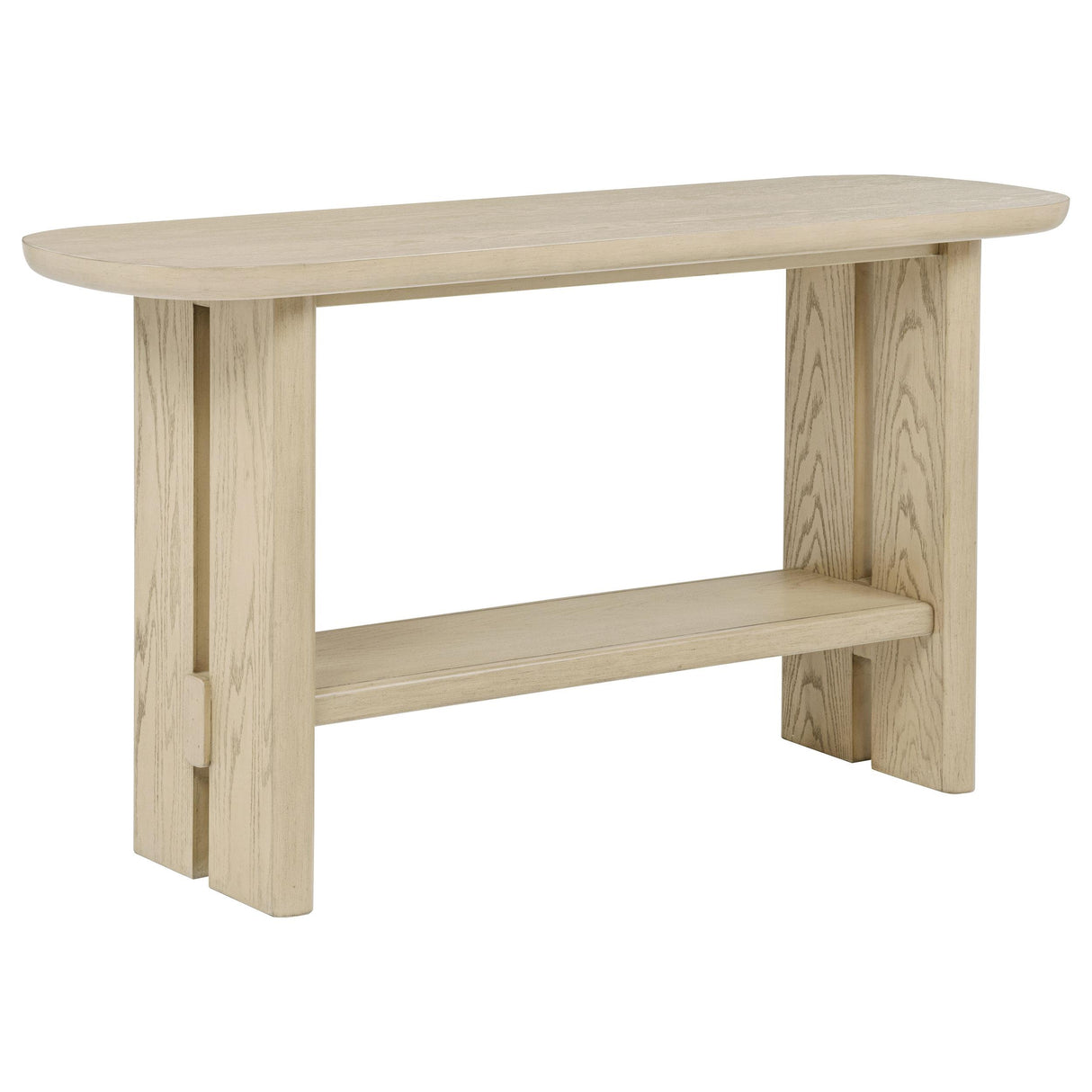 Coaster Furniture Kailani 706589 Coastal Sofa Console Table with Shelf - Beige Oak IMAGE 1