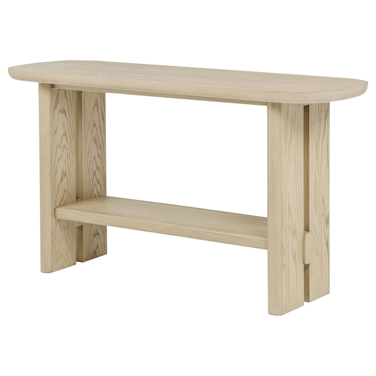 Coaster Furniture Kailani 706589 Coastal Sofa Console Table with Shelf - Beige Oak IMAGE 2