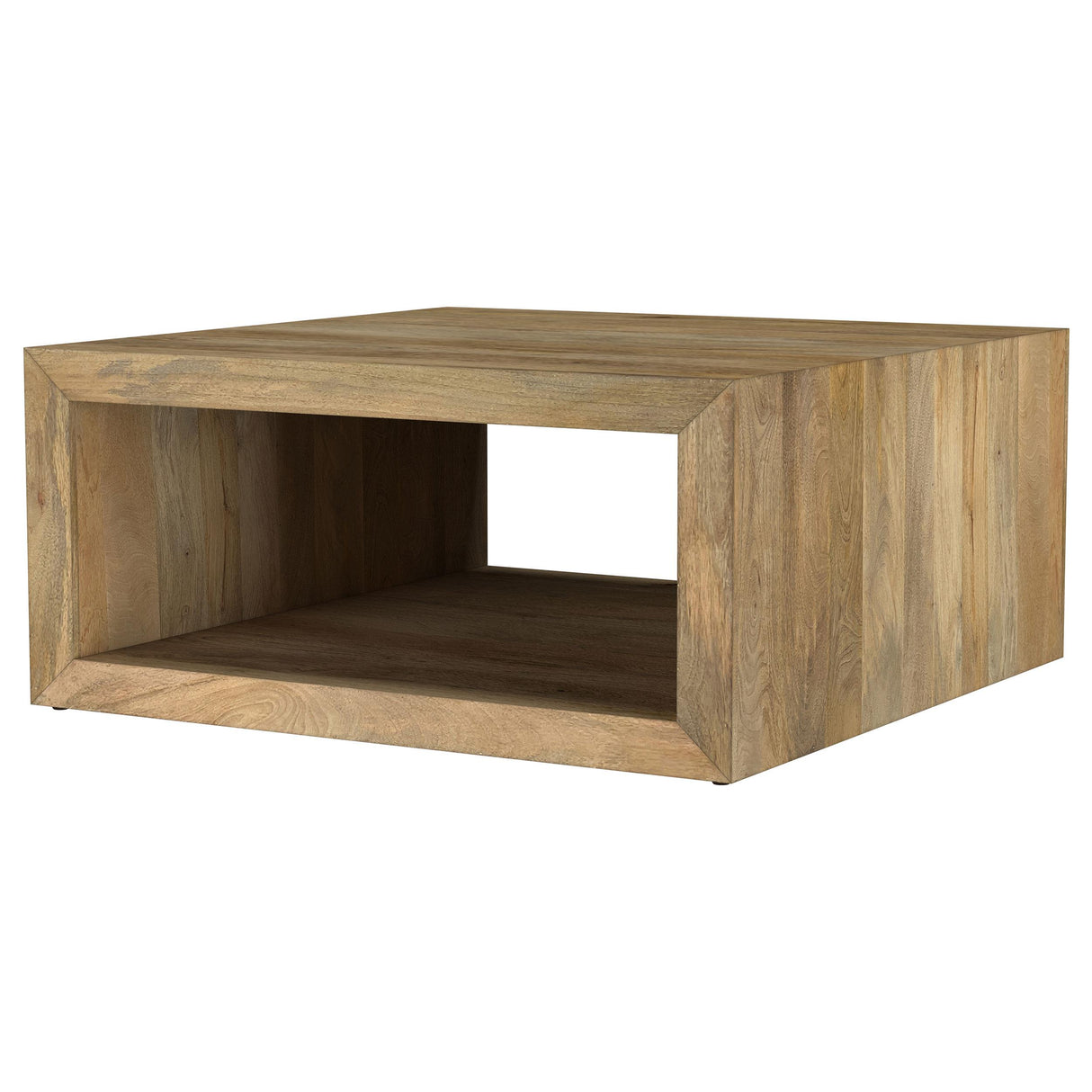 Coaster Furniture Benton 706838 Square Solid Mango Wood Coffee Table - Natural IMAGE 5