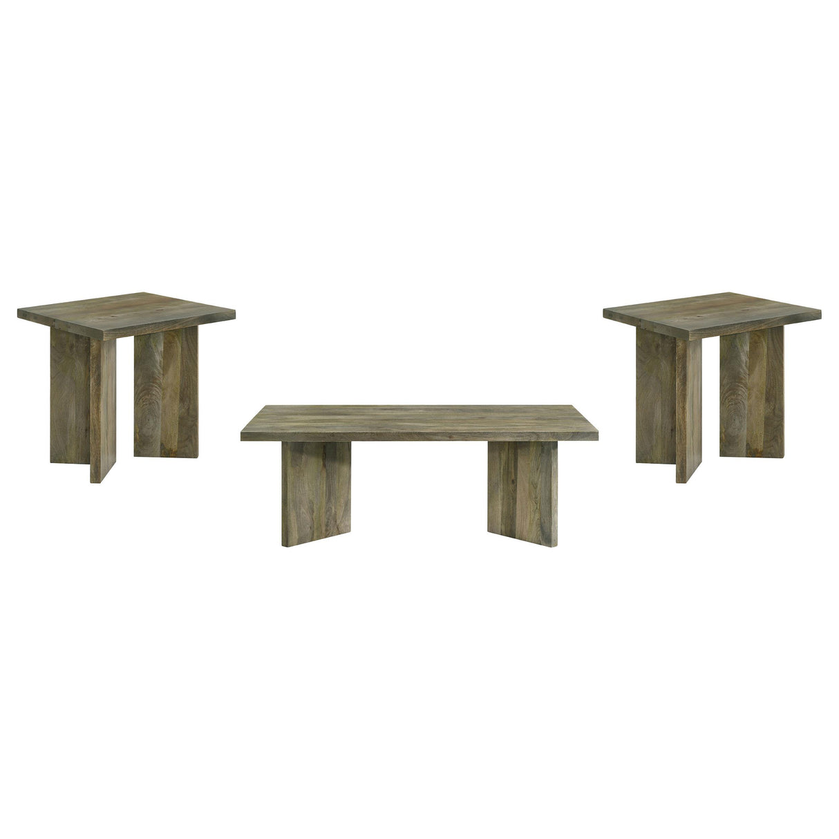 Coaster Furniture Andando 708498-S3 3-piece Coffee and End Table Set - Mango Brown IMAGE 1