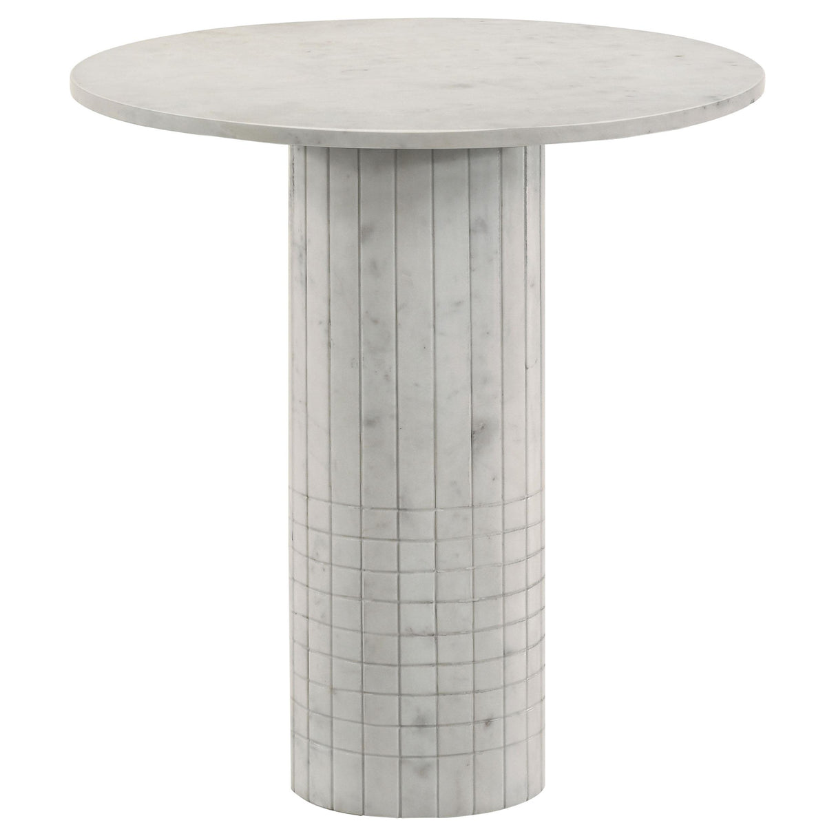 Coaster Furniture Astoria 709668-S2 2-piece Marble Coffee and End Table Set - White IMAGE 4