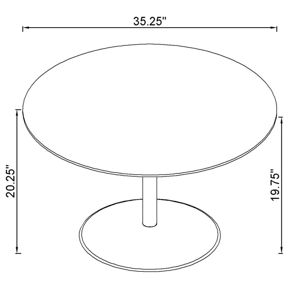 Coaster Furniture Ganso 709688-S2 2-piece Round Glass Top Coffee and End Table Set - Black IMAGE 6