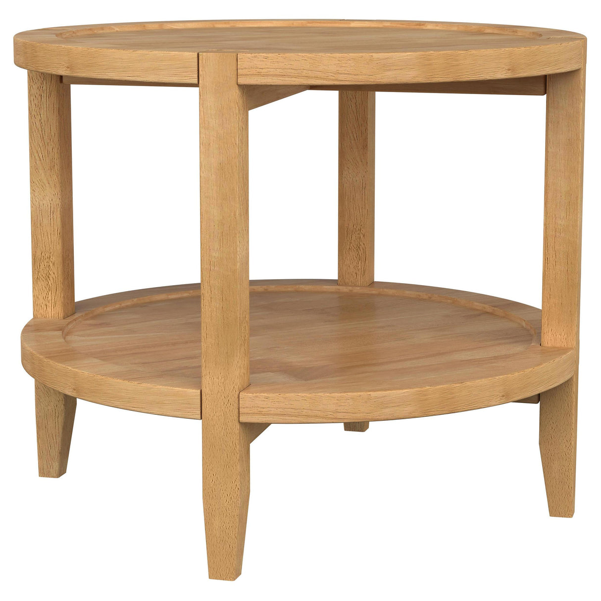 Coaster Furniture Camillo 709698-S2 2-piece Round Coffee and End Table Set - Maple IMAGE 10