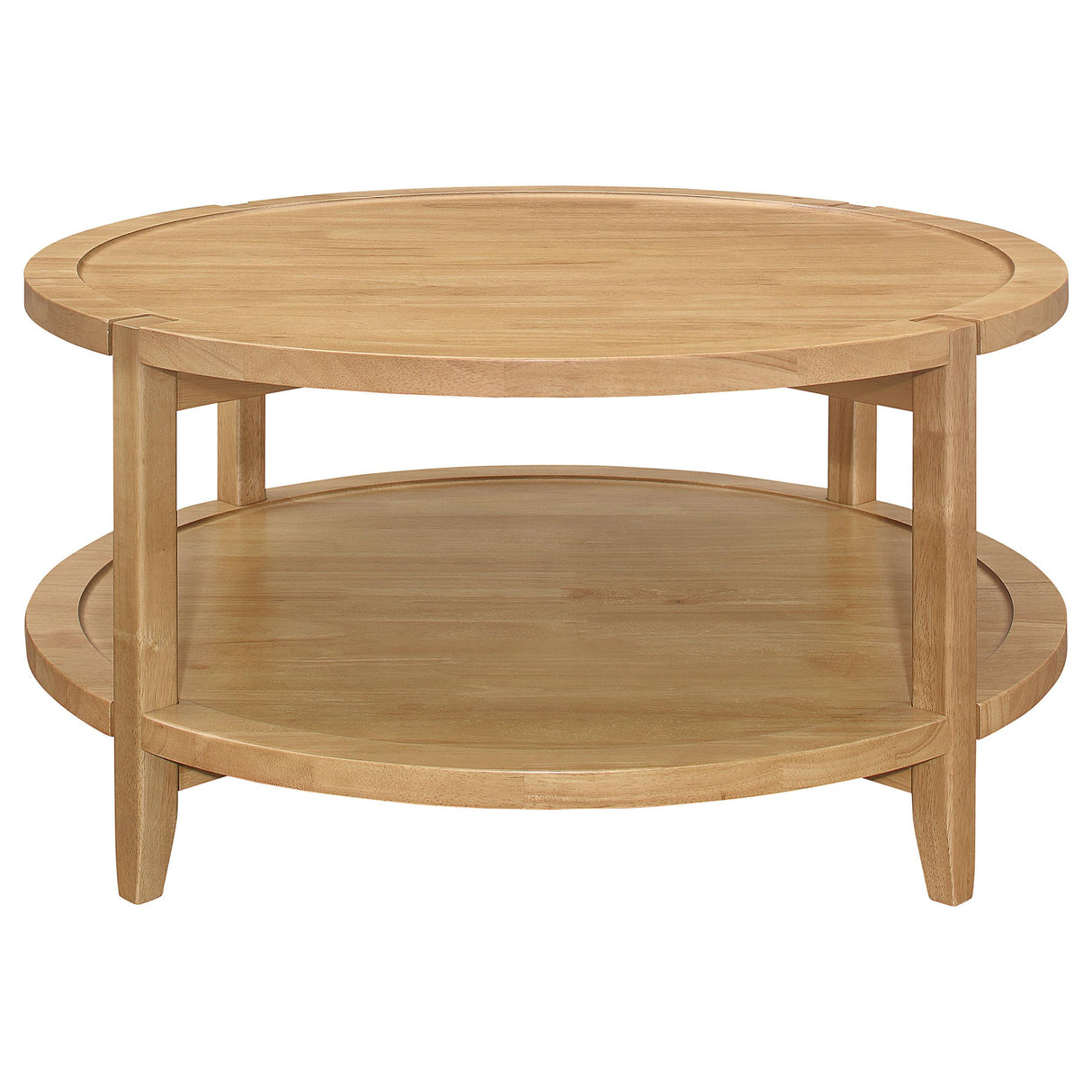 Coaster Furniture Camillo 709698-S3 3-piece Round Coffee and End Table Set - Maple IMAGE 4