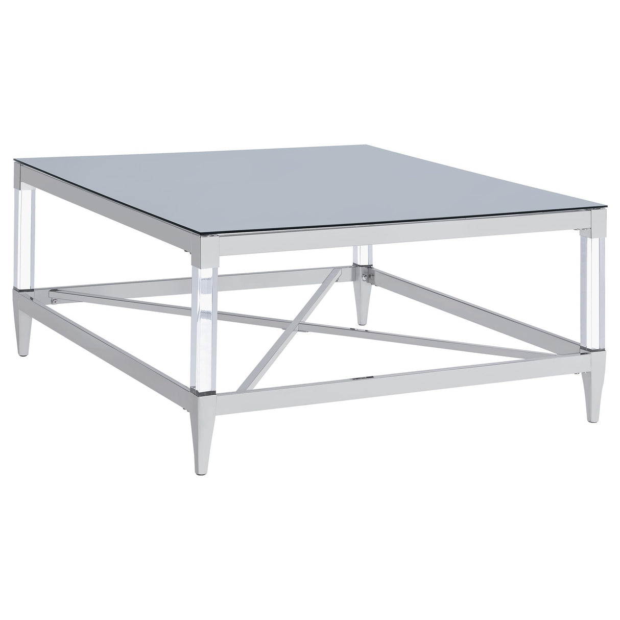 Coaster Furniture Lindley 709728-S2 2-piece Square Coffee and End Table Set - Chrome IMAGE 7