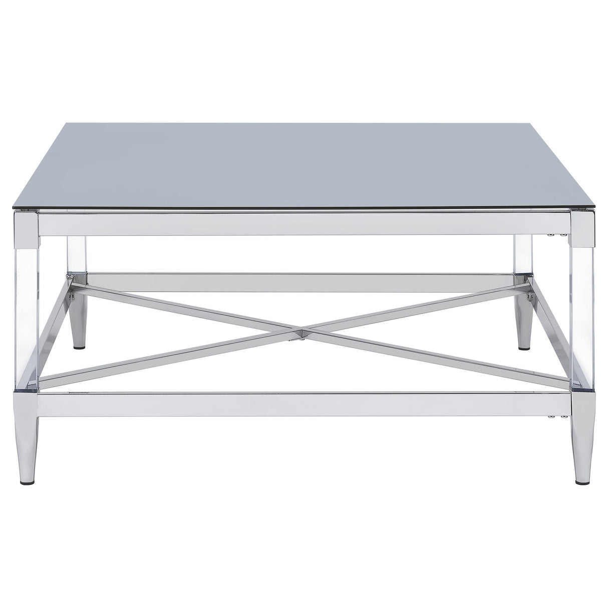 Coaster Furniture Lindley 709728-S3 3-piece Square Coffee and End Table Set - Chrome IMAGE 5