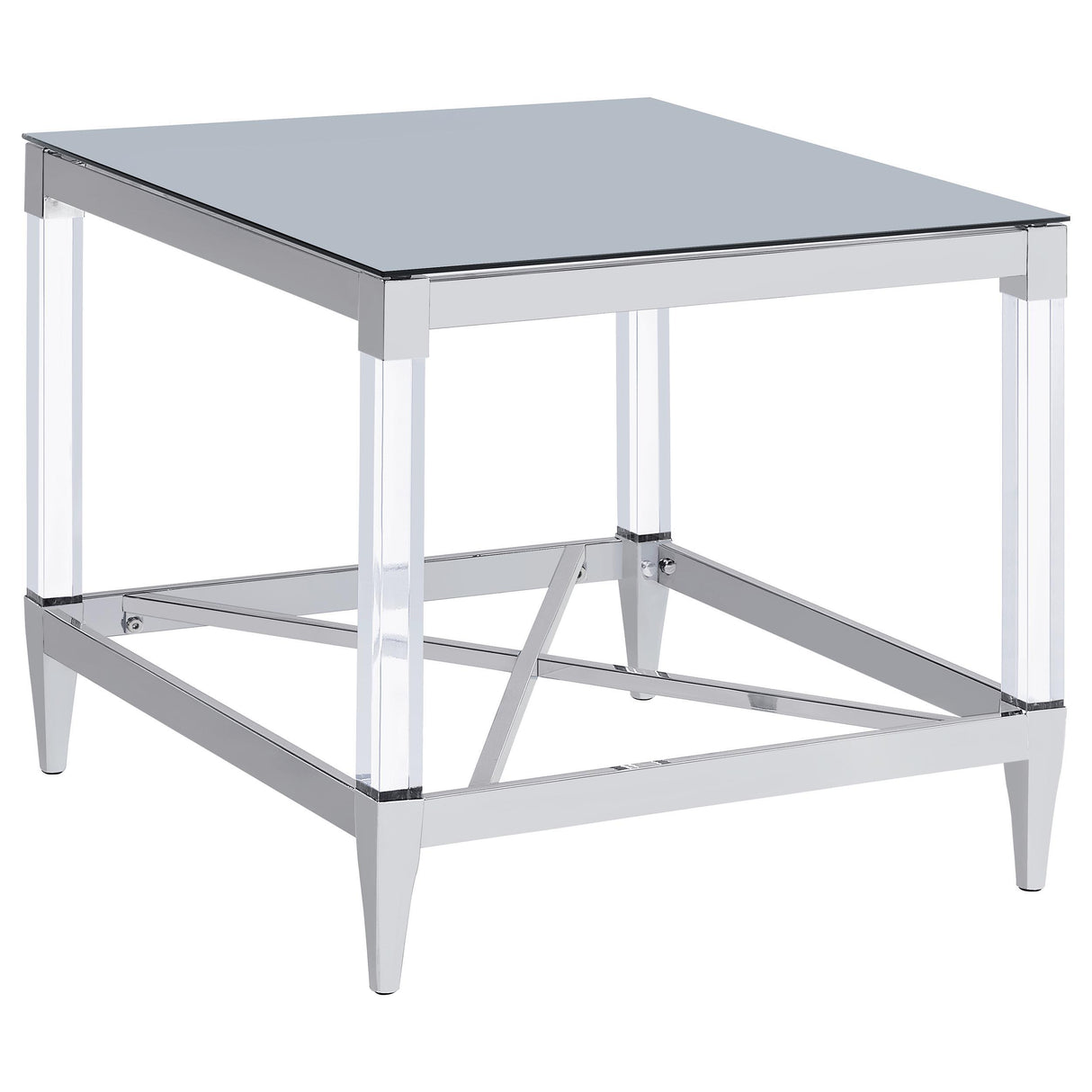 Coaster Furniture Lindley 709728-S3 3-piece Square Coffee and End Table Set - Chrome IMAGE 8