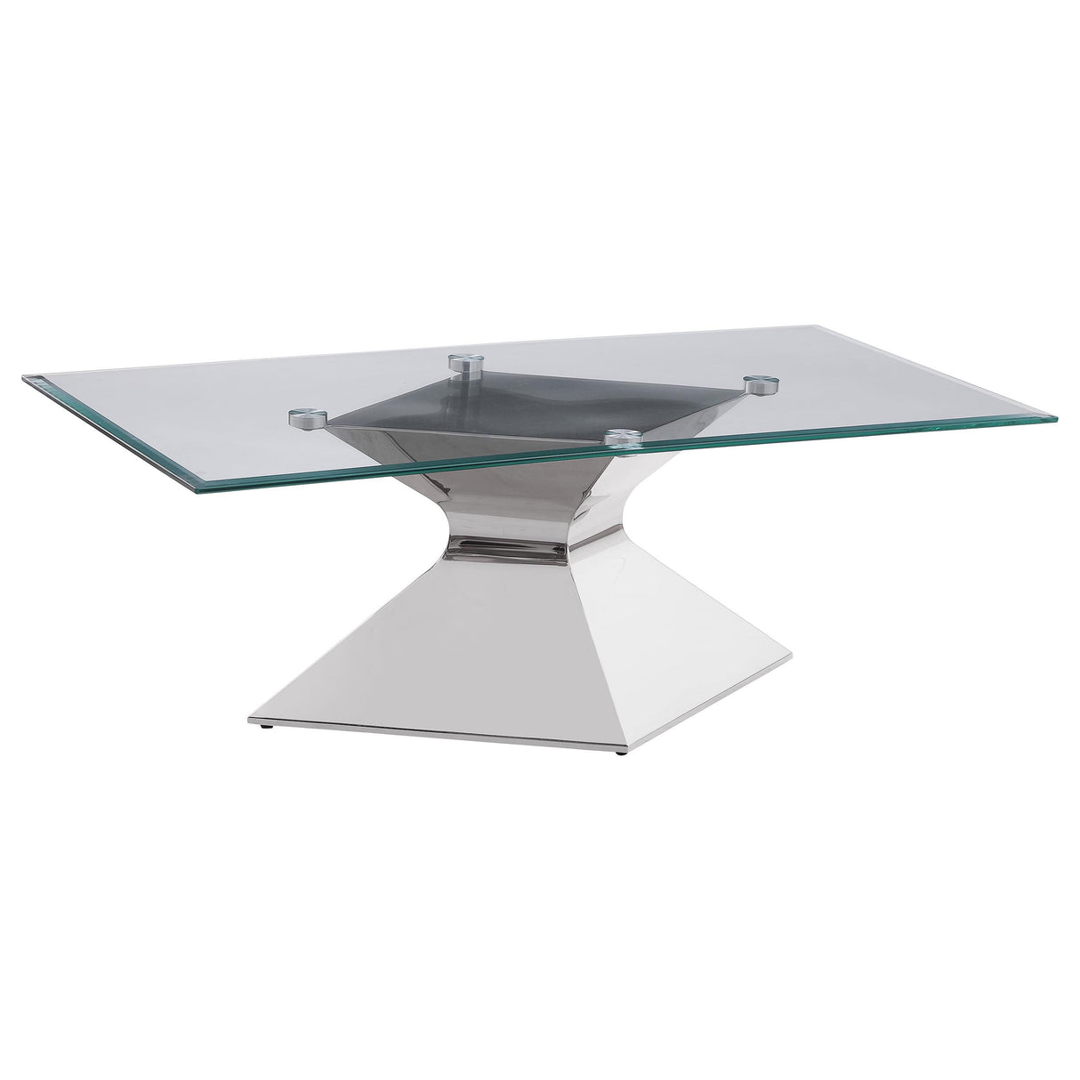 Coaster Furniture Jenny 710208-S2 2-piece Rectangular Coffee and End Table Set - Chrome IMAGE 2