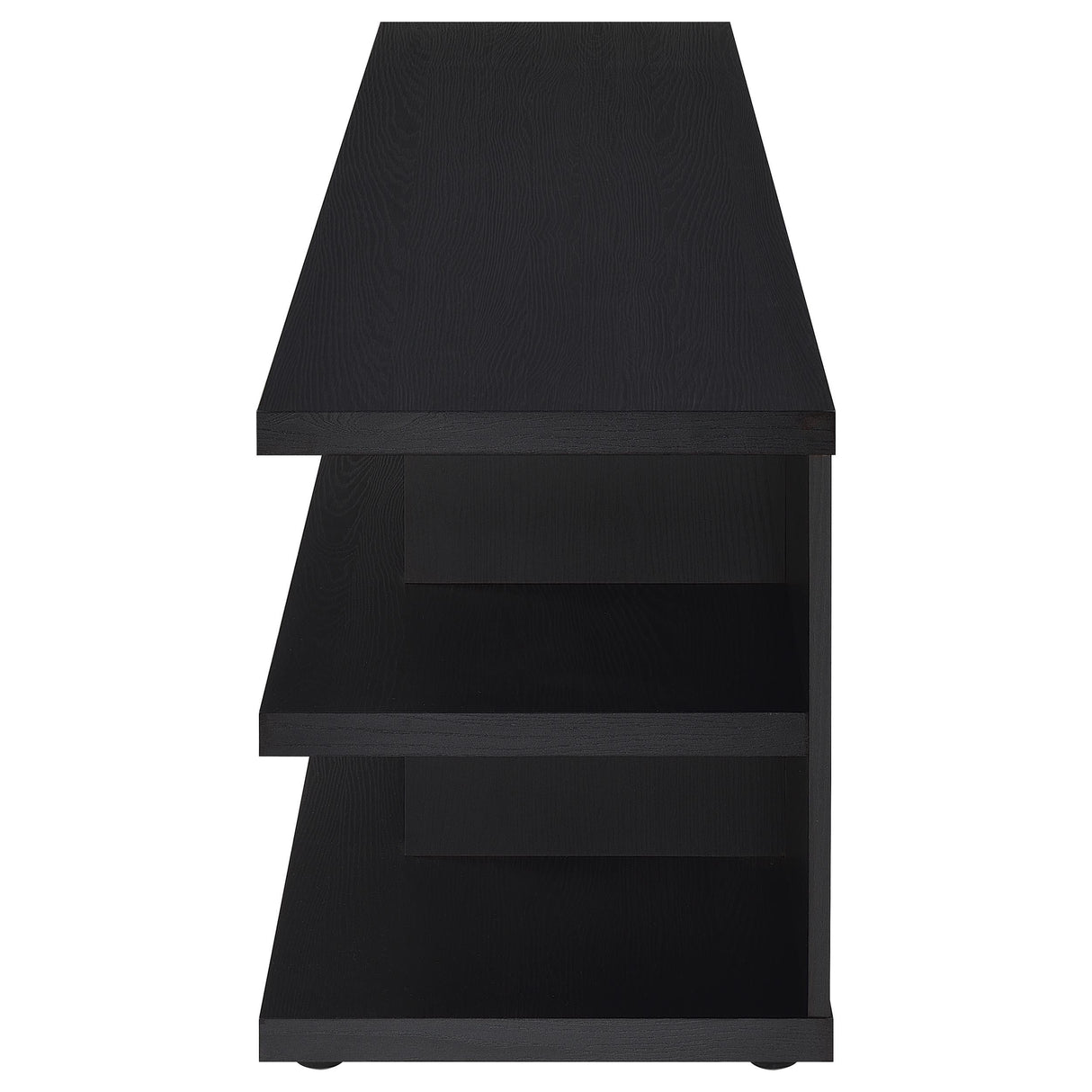 Coaster Furniture Cartmill 710533 78-inch 2-tier TV Stand Media Console - Black IMAGE 4