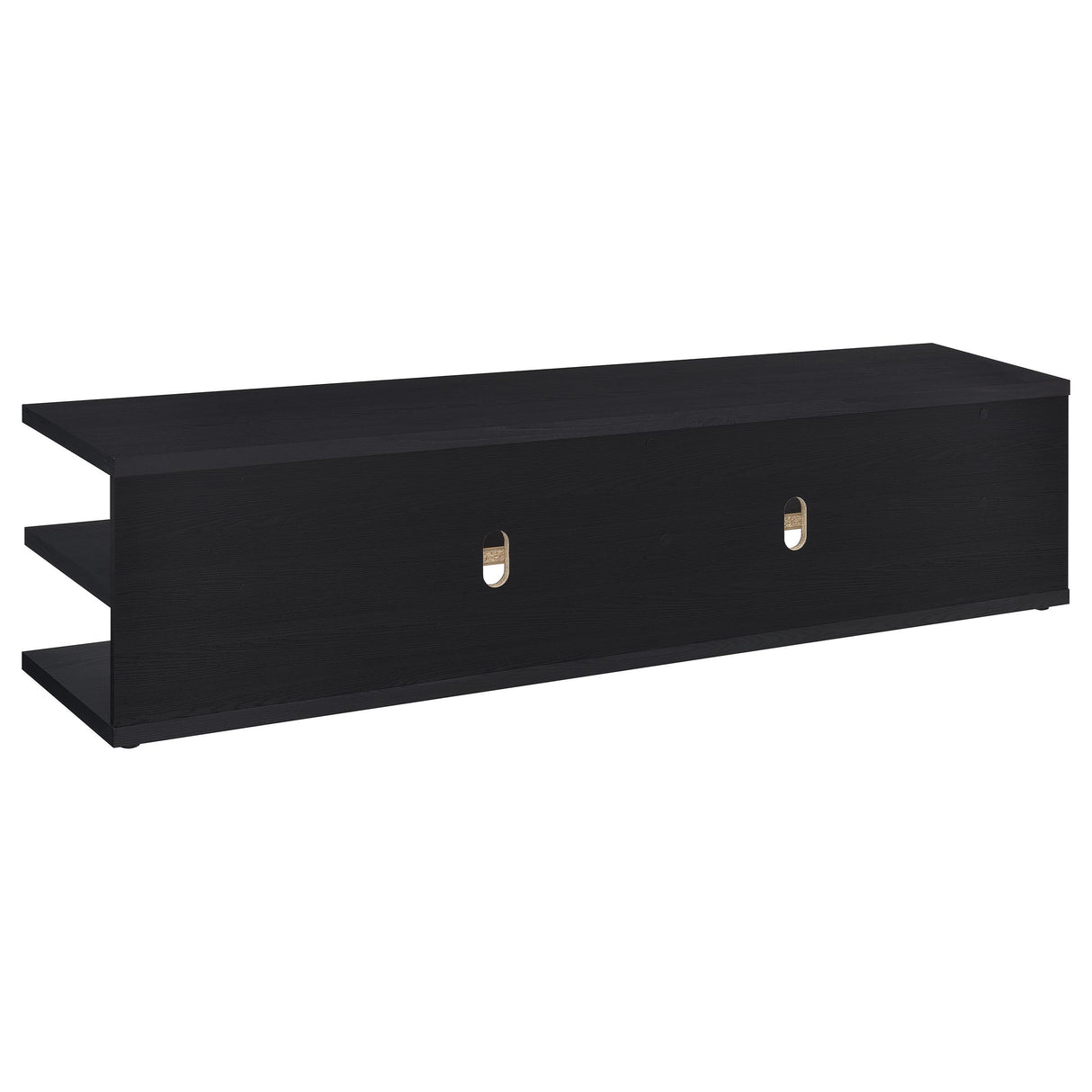 Coaster Furniture Cartmill 710533 78-inch 2-tier TV Stand Media Console - Black IMAGE 7